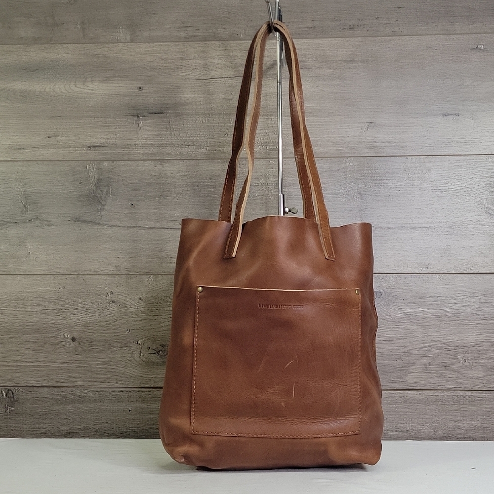 Portland Leather Goods Brown Leather Tote Bag